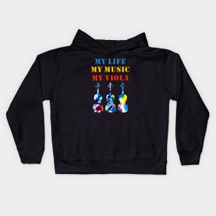 My Life, My Music, My Viola Kids Hoodie